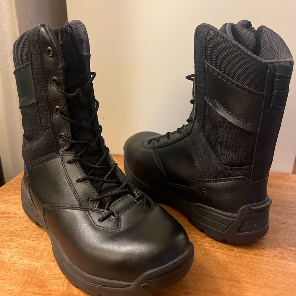 First Tactical Women’s 6” Duty Boots - Black Leather & Nylon - W6.5